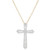 Diamond Round & Baguette 18" Pendant Necklace (1/2 ct. t.w.) in Sterling Silver & 14k Gold-Plate