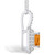 Citrine (2 Ct. T.W.) and Diamond (1/2 Ct. T.W.) Halo Pendant Necklace in 14K White Gold