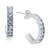 Small (5/8") Crystal Hoop Earrings in Sterling Silver