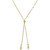 Double Bead Adjustable 18" Lariat Necklace in 10k Gold