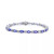 Tanzanite (10 ct. t.w.) & White Sapphire (2 ct. t.w.) Tennis Bracelet in Sterling Silver (Also in Sapphire & Emerald)