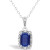 Sapphire (5/8 ct. t.w.) and Diamond Accent Pendant Necklace in Sterling Silver (Also Available in Emerald)