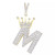 Men's Diamond (3/8 ct.t.w.) Crowned Initial Pendant in 10k Yellow Gold