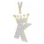 Men's Diamond (3/8 ct.t.w.) Crowned Initial Pendant in 10k Yellow Gold