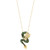 EFFY® Tsavorite (5/8 ct. t.w.) & Diamond (1/8 ct. t.w.) Dragon 18" Pendant Necklace in 14k Gold
