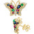 EFFY® Multi-Gemstone (1-3/8 ct. t.w.) & Diamond (1/2 ct. t.w.) Butterfly Stud Earrings in 14k Gold
