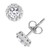 IGI Certified Lab Grown Diamond Halo Stud Earrings (1 ct. t.w.) in 14k White Gold