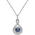 Sapphire (1/2 ct. t.w.) and Diamond (1/4 ct. t.w.) 18" Necklace in 14k White Gold (Also available in Ruby in 14k)