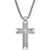Cross Pendant Necklace in Gray Carbon Fiber and Stainless Steel, Created for Macy's