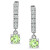 Cubic Zirconia Dangle Drop Huggie Hoop Earring in Sterling Silver or 18k Gold over Silver  (Also available in Lab created Opal)