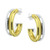 Polished Double Small Hoop Earrings in Sterling Silver & 18k Gold-Plate, 3/4", Created for Macy's