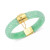 Dyed Jade Bangle Bracelet in 14k Gold over Sterling Silver in Green, Red or Black