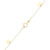 Polished Disc Dangle Ankle Bracelet in 14k Gold