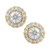 Diamond Halo Stud Earrings (1 ct. t.w.) in 10k Gold