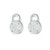 Sterling Silver and Diamond Padlock Stud Earring