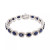 Sapphire (17 ct. t.w.) & Diamond Accent Link Bracelet in Sterling Silver (Also in Emerald)