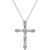 Sterling Silver White Cubic Zirconia Cross Pendant Necklace (1-1/2 ct. t.w.)