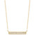 Cubic Zirconia Bar Pendant Necklace in 10k Gold