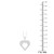 Diamond Open Heart Cluster 18" Pendant Necklace (1/4 ct. t.w.) in 14k White Gold