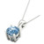 Lab-Created Blue Diamond Solitaire 18" Pendant Necklace (1/3 ct. t.w.) in Sterling Silver