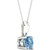 Lab-Created Blue Diamond Solitaire 18" Pendant Necklace (1/3 ct. t.w.) in Sterling Silver