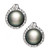 14k White Gold Earrings, Cultured Tahitian Pearl (11mm) and Diamond (3/4 ct. t.w.) Stud Earrings