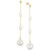 Cultured Freshwater Baroque Pearl (12mm and 8 x 6mm) Linear Drop Earrings in 14k Gold