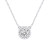 Diamond Beaded Frame 18" Pendant Necklace (1/2 ct. t.w.) in 14k Gold