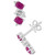 EFFY® Ruby (1 ct. t.w.), White Sapphire (1/2 ct. t.w.) & Diamond (1/20 ct. t.w.) Stud Earrings in Sterling Silver