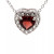 Garnet (1 ct. t.w.) & White Topaz (1-3/8 ct. t.w.) Heart 18" Pendant Necklace in Sterling Silver (Also in Amethyst, Sky Blue Topaz, Citrine, & Peridot)