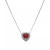 Garnet (1 ct. t.w.) & White Topaz (1-3/8 ct. t.w.) Heart 18" Pendant Necklace in Sterling Silver (Also in Amethyst, Sky Blue Topaz, Citrine, & Peridot)