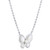 Cultured Freshwater Pearl (3-1/2 - 4mm ) & Mother of Pearl Butterfly Pendant Necklace, 16-1/2" + 1-3/4" extender