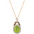 Green Apple Peridot (2-1/2 ct. t.w.) & Diamond (1/5 ct. t.w.) Halo 18" Pendant Necklace in 14k Gold