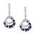 EFFY® Sapphire (3/8 ct. t.w.) & Diamond (3/4 ct. t.w.) Patterned Interlocking Ring Drop Earrings in 14k White Gold