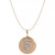 14k Yellow, White, or Rose Gold Necklace, Diamond Letter F Disk Pendant (1/10 ct. t.w.)