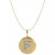 14k Yellow, White, or Rose Gold Necklace, Diamond Letter F Disk Pendant (1/10 ct. t.w.)