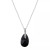 Fine Crystal and Cubic Zirconia 18" Teardrop Pendant in Sterling Silver