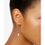 Cultured Freshwater Pearl (8 x 10mm) Dangle Hoop Earrings in 18k Gold-Plated Sterling Silver