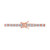 Lab-Created Moissanite Tennis Bracelet (5-1/10 ct. t.w) in 18k Rose Gold-Plated Sterling Silver
