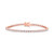Lab-Created Moissanite Tennis Bracelet (5-1/10 ct. t.w) in 18k Rose Gold-Plated Sterling Silver