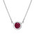 Lab-Created Ruby Bezel 18" Pendant Necklace (5/8 ct. t.w.) in 10K White Gold