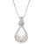 Cultured Freshwater Pearl (9mm) & Cubic Zirconia Slip Knot 18" Pendant Necklace in Sterling Silver
