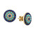 EFFY® Sapphire (1-1/2 ct. t.w.), Turquoise & Diamond (1/10 ct. t.w.) Stud Earrings in 14k Gold