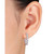 Lab-Created Moissanite In & Out Small Hoop Earrings (3 ct. t.w.) in Sterling Silver, 1"