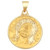 Christ Head Medal Pendant in 14k Yellow Gold