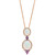 Multi-Gemstone (2-7/8 ct. t.w.) & Diamond (1/5 ct. t.w.) Double Drop 18" Pendant Necklace in 14k Rose Gold