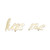 "Kiss Me" Cursive Stud Earrings in 10k Gold