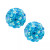 Crystal 8mm Pave Earrings in Sterling Silver. Available in Clear, Blue, Light Blue or Multi