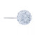 Crystal 8mm Pave Earrings in Sterling Silver. Available in Clear, Blue, Light Blue or Multi