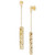 Textured Bar Chain Drop Earrings in 14k Gold